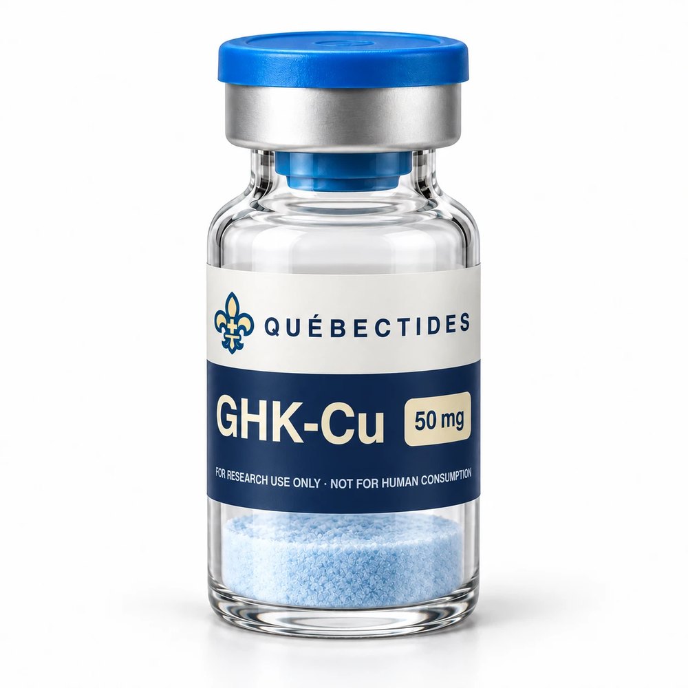 GHK-Cu research peptide vial — Québectides