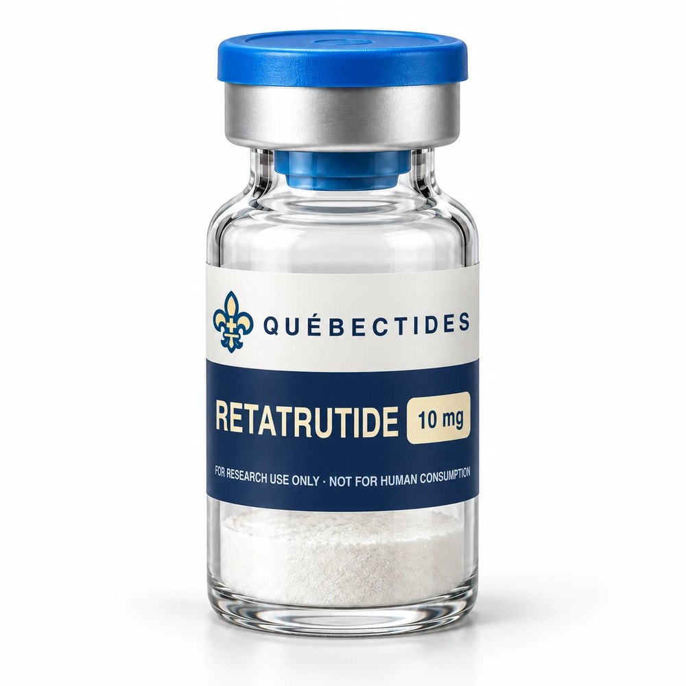 RETATRUTIDE research peptide vial — Québectides
